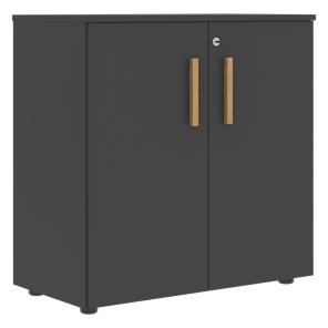 Низкий шкаф широкий с малыми дверцами FORTA Черный Графит FLC_80.1_Z__grafit.png FLC 80.1(Z) (798х404х801) в Костроме