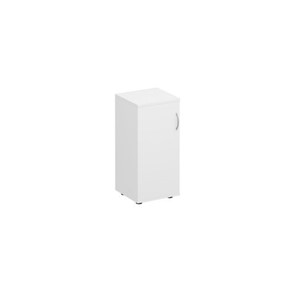 Шкаф для документов низкий узкий закрытый Комфорт КФ, белый премиум (40x38x84) К.508 ДШ в Костроме