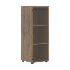 Средний шкаф колонна с глухой стеклянной дверью MORRIS TREND Антрацит/Кария Пальмира MMC 42.1 (429х423х821) в Костроме