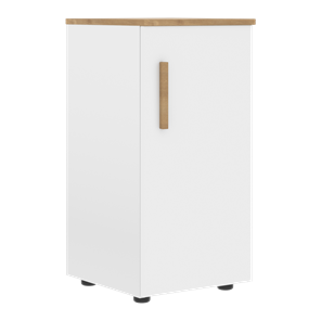 Шкаф колонна низкий с глухой правой дверью FORTA Белый-Дуб Гамильтон FLC 40.1 (R) (399х404х801) в Костроме