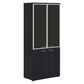 Шкаф комбинированный с дверьми в алюминиевой рамке и топом XTEN Дуб Юкон XHC 85.7  (850х410х1930) в Костроме