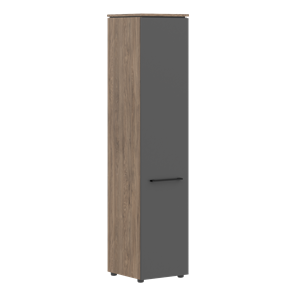 Шкаф колонка  высокий с глухой дверью MORRIS TREND Антрацит/Кария Пальмира MHC 42.1 (429х423х1956) в Костроме