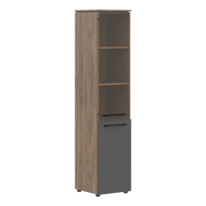 Шкаф колонка комбинированная MORRIS TREND Антрацит/Кария Пальмира MHC  42.2 (429х423х1956) в Костроме