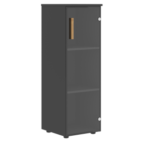 Средний шкаф колонна со стеклянной дверью правой FORTA Черный ГрафитFMC 40.2 (R) (399х404х801) в Костроме