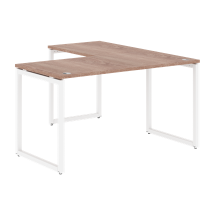 Письменный стол угловой левый XTEN-Q Дуб-сонома- белый XQCT 1415 (L) (1400х1500х750) в Костроме - изображение
