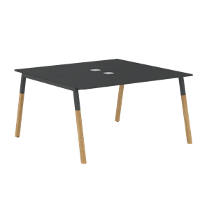 Переговорный стол FORTA Черный Графит-Черный Графит-Бук  FWST 1313 (1380x1346x733) в Костроме