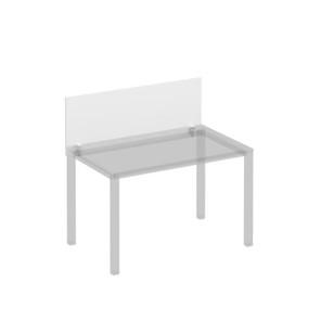 Экран для стола 120 на белом металлокаркасе фронтальный Комфорт КФ, белый премиум (120x45x1.8) К.Б 841 в Костроме