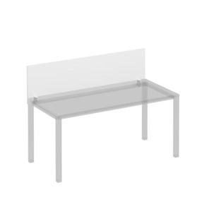 Экран для стола 160 на белом каркасе с кронштейнами Комфорт КФ, белый премиум (160x45x1.8) К.Б 843 в Костроме