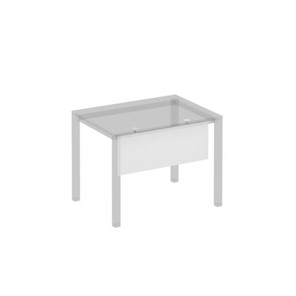 Экран стола защитный (ДСП) с кронштейнами для стола 100 на белом металлокаркасе Комфорт КФ, белый премиум (85x3.2x1.8) К.Б1 810 в Костроме