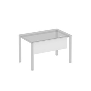 Экран стола защитный (ДСП) с кронштейнами для стола 120 на белом металлокаркасе Комфорт КФ, белый премиум (120x3.2x1.8) К.Б1 812 в Костроме