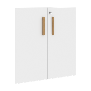 Низкие двери для шкафов с замком FORTA Белый FLD 40-2(Z) (794х18х766) в Костроме