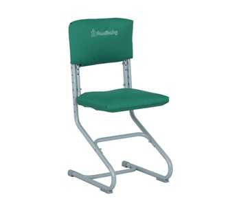 Комплект чехлов на спинку и сиденье стула СУТ.01.040-01 Зеленый, Замша в Костроме