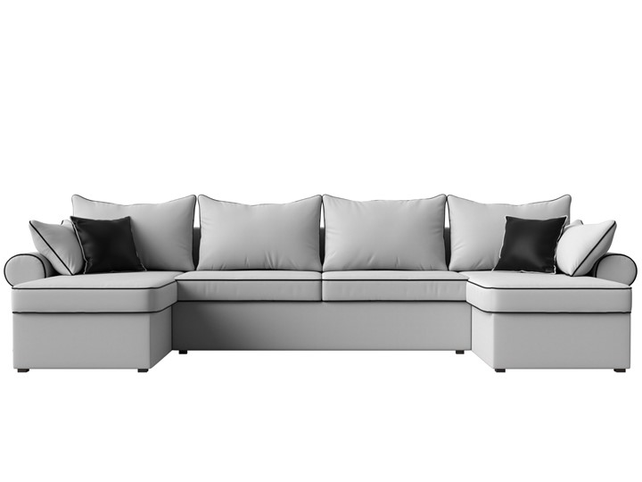 Большой П-образный диван Элис, Белый (экокожа) в Костроме - изображение 3