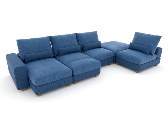П-образный диван V-10-M П (П1+Д4+Д2+УС+ПС), Memory foam в Костроме - изображение