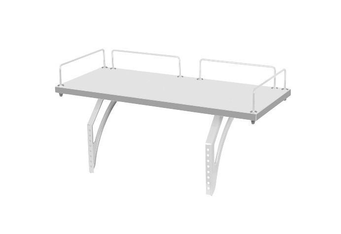 Детский стол-трансформер 1/75-40 (СУТ.25) + Polka_z 1/600 + Polka_zz 1/600 белый/белый/Серый в Костроме - изображение 1