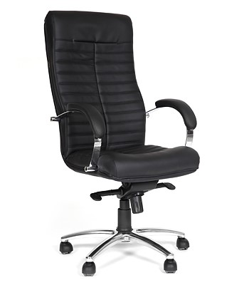 Офисное кресло CHAIRMAN 480 Экокожа премиум черная в Костроме - изображение